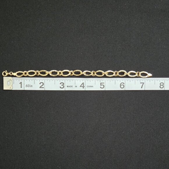 Chunky lightweight 18k gold bracelet - Picture 14 of 16